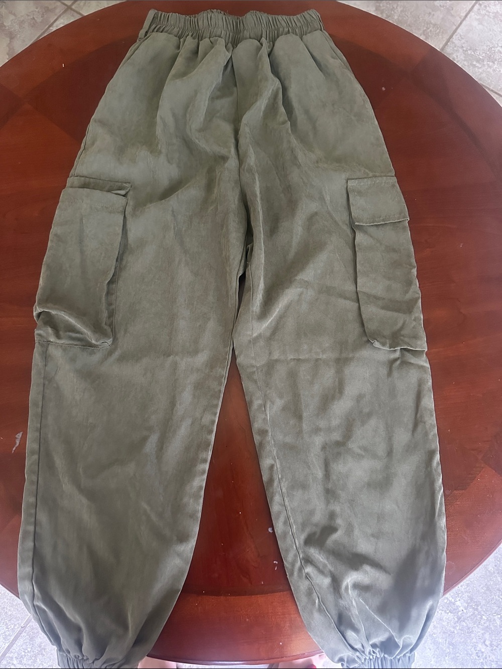 Olive Green Cargo Jogger Pants - Men's